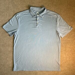 Burlebo Men’s Sz L Polo Blue Performance Club Golfer Outdoor Preppy